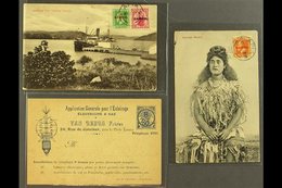 POSTAL HISTORY 1919 Group Of Postcards, We See Two Bearing "Samoa" Overprinted Stamps Tied To Picture Side By Apia Pmks, - Samoa