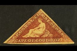 CAPE OF GOOD HOPE 1855-63 1d Brick Red/cream Toned Paper, SG 5, Unused, Margins Touching At 2 Places, Couple Of Light Co - Ohne Zuordnung