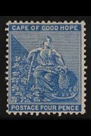 CAPE OF GOOD HOPE 1871 4d Dull Blue, Wmk CC, Hope, SG 30, Very Fine Mint Og. For More Images, Please Visit Http://www.sa - Non Classés