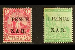 VRYBURG 1899 ½d Green And 1d Rose Ovptd "ZAR", SG 1, 2, Good To Fine Mint, Some Tone Spots On ½d. (2 Stamps) For More Im - Unclassified