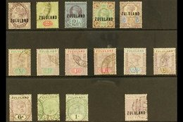 ZULULAND 1888-1894 Used Group On A Stock Card, Includes 1888-93 Opts Vals To 2d, 2½d, 4d & 5d, 1894-96 Set To 1s (x2) Et - Unclassified