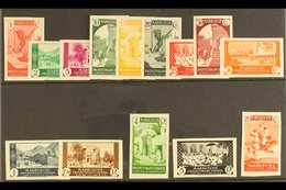 MOROCCO 1933-35 Pictorials IMPERFORATE Set Complete Including The 20c Express Stamp, As SG 111/E124 (Edifil 133/147), Ne - Other & Unclassified