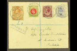 1933 (23 Jan) Registered Env From Mbabane To Pretoria Bearing Natal 2d, OFS 3d, SA 2d & Swaziland 2d Stamps Tied Mbabane - Swaziland (...-1967)