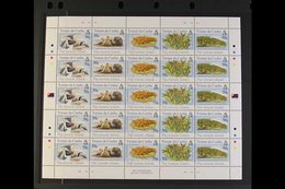 2005-2006 COMPLETE SE-TENANT SHEETLETS. All Islands Issues As Complete Se-tenant Sheetlets Of 25, Each Sheetlet Containi - Tristan Da Cunha
