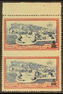 1946 6L On 3L50 Blue & Carmine Express, Vertical Pair IMPERF IN-BETWEEN VARIETY, Sass E7s, Never Hinged Mint, Small Gum  - Andere & Zonder Classificatie