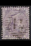 1855-57 6d Pale Lilac, No Corner Letters, Watermark Emblems Inverted, SG 70Wi, Good Used. For More Images, Please Visit  - Autres & Non Classés