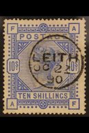 1883-84 10s Ultramarine, SG 183, A Lovely Example With Crisp Upright Leith 1890 Cds, Good Colour And Full Perfs. For Mor - Other & Unclassified