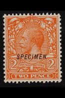 1924 2d Orange, Wmk Block Cypher With "SPECIMEN" OVERPRINT TREBLE - TWO ALBINO, SG Spec N36sb, Never Hinged Mint. Very U - Unclassified