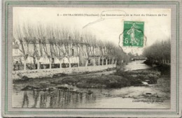 CPA - ENTRAIGUES (84) - Aspect De La Gendarmerie Et Du Pont Du Chemin De Fer Sur La Sorgue En 1911 - Entraigue Sur Sorgue