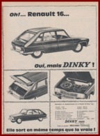 Dinky Toys, Meccano Propose La Renault 16. 1965. - Reclame