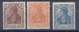 190032048  ALEMANIA  IMPERIO  YVERT   Nº   119/120/122  */MH - Unused Stamps