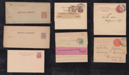 Argentina Collection 7 Postal Stationery Ca. 1890-1920 Used + Mint - Collections, Lots & Series