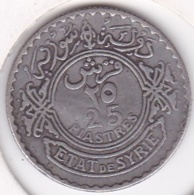 Syrie - Protectorat Française 25 Piastres 1933 En Argent Lecompte : 34 - Syrië