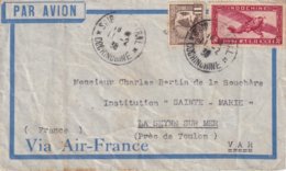 INDOCHINE 1938 PLI AERIEN DE SAIGON - Luchtpost