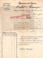 SUISSE - GENEVE - RARE LETTRE 1898- MALLET & BERANGER- MERCERIE BONNETERIE -GANTS GANTERIE-CORSETS-1 RUE ITALIE - Suisse