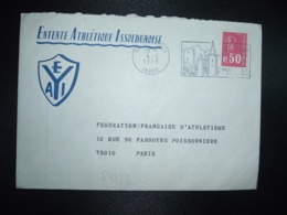 LETTRE TP M. DE BEQUET 0,50 OBL.MEC.4-6 1973 36 ISSOUDUN INDRE + ENTENTE ATHLETIQUE ISSOLDUNOISE - Other & Unclassified