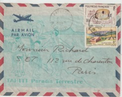 Lettre Polynésie 1966 Pour La France - Briefe U. Dokumente
