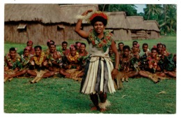 Ref 1328 - Fiji Ethnic Postcard - Soko & Singers Nasilai Tropicana Resort - Pacific Islands - Fidschi