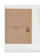 DIV3 - SARRE ADMINISTRATION FRANCAISE 1919 EP CPRP 15pf+15pf TYPE I NEUVE ACEP N° CP4 - Enteros Postales