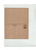 DIV3 - SARRE ADMINISTRATION FRANCAISE 1919 EP CPRP 15pf+15pf TYPE I NEUVE ACEP N° CP4 - Postal Stationery