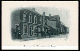 Ref 1329 - Early Postcard - Bank & Post Office Astwood Bank Redditch Worcestershire - Andere & Zonder Classificatie