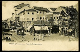Recife - Pernambuco - Original Old Postcard, Praça Independencia -  Bond, Horse Pulled Tram- Unused - Recife
