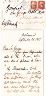 1876 Zwei Briefe, Interessante Korrespondenz  Of The Royal Scotts In Balmoral Nach Ratho Park Bei Edinburgh - Lettres & Documents