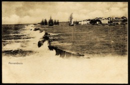 Recife - Pernambuco - Original Old Postcard, Arrecifes, Ships - Unused - Recife