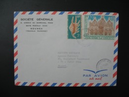 Enveloppe Nouvelle-Calédonie Nouméa 1975   Pour La Sté Générale  Agence Centrale Promotion Des Dépôts  en France Paris - Briefe U. Dokumente