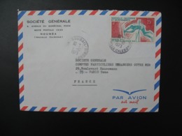 Enveloppe Nouvelle-Calédonie Nouméa 1973   Pour La Sté Générale  Agence Centrale Promotion Des Dépôts  en France Paris - Briefe U. Dokumente