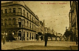 Recife - Pernambuco - Original Old Postcard, Rua 15 Novembro  - Unused - Recife