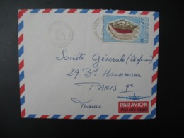 Enveloppe  1971  Nouvelle Calédonie La Tontouta Aérodrome  Pour Sté Générale En France  Bd Haussmann Paris - Storia Postale