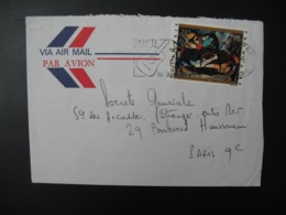 Enveloppe  Polynésie Française  Tahiti       Pour Sté Générale Service Des Accrédités  En France  Bd Haussmann Paris - Briefe U. Dokumente