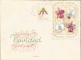 V) 1967 CARIBBEAN, CHRISTMAS, ORCHIDS, FLOWERING PLANTS , WITH SLOGAN CANCELLATION IN BLACK, FDC - Brieven En Documenten