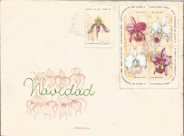 V) 1967 CARIBBEAN, CHRISTMAS, ORCHIDS, FLOWERING PLANTS , WITH SLOGAN CANCELLATION IN BLACK, FDC - Cartas & Documentos