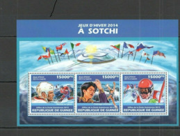 Olympische Spelen  2014 , Guinea - Blok Postfris - Winter 2014: Sotschi