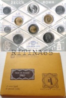ITALIA DIVISIONALE ANNO 1983 10 VALORI CON 500 LIRE ARGENTO FDC SET ZECCA RARA - Mint Sets & Proof Sets