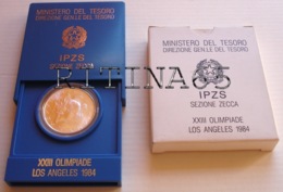 ITALIA 500 LIRE ARGENTO 1984 OLIMPIADE DI LOS ANGELES FDC SET ZECCA - Jahressets & Polierte Platten