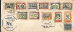 V) 1952 CARIBBEAN, 50TH ANNIV. OF THE REPUBLIC OF CUBA, BLACK CANCELLATION, MULTIPLE STAMPS, WITH SLOGAN CANCELATION IN - Lettres & Documents