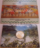 ITALIA 500 LIRE ARGENTO 1992 FLORA E FAUNA FDC SET ZECCA - Jahressets & Polierte Platten