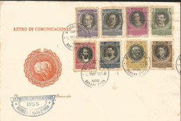 V) 1956 CARIBBEAN, COMMUNICATION WITHDRAWAL, WITH SLOGAN CANCELATION IN BLUE, BLACK CANCELLATION, MULTIPLE STAMPS, FDC - Lettres & Documents