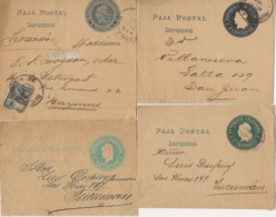 ARGENTINE - 4 BANDES JOURNAUX - IMPRIMES -ANNEE 1900- - Interi Postali