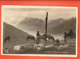 MTV-22 En VAlais, Calvaire Aux Alpages, Région à Déterminer. Cachet Champéry 1925. Perrochet-Matile 4273 - Champéry