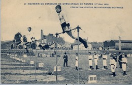 1909 FRANCIA - NANTES, TARJETA POSTAL SIN CIRCULAR , SOUVENIR DU CONCOURS DE GYMNASTIQUE , FED. SPORTIVE DES PATRONAGES - Gymnastiek