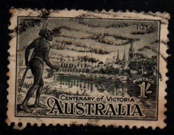 S219.-. AUSTRALIA - 1934 - SC#: 144 - 1 Sh - USED - CENTENARY OF VICTORIA - Oblitérés
