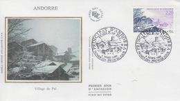 Enveloppe  FDC  1er  Jour   ANDORRE   Village  De  PAL    1989 - FDC