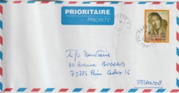 Lettre Polynésie 2002 Pour La France - Briefe U. Dokumente