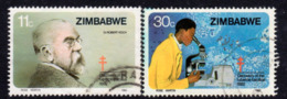 Zimbabwe 1982 Centenary Of Koch's Discovery Of Tubercule Bacillus Set Of 2, Used, SG 620/1 (BA2) - Zimbabwe (1980-...)