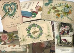 Lot 2128 De 10 CPA Poisson D'avril Premier Avril Fantaisies Déstockage Pour Revendeurs Ou Collectionneurs - 5 - 99 Postcards