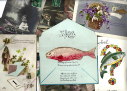 Lot 2131 De 10 CPA Poisson D'avril Premier Avril Fantaisies Déstockage Pour Revendeurs Ou Collectionneurs - 5 - 99 Postcards